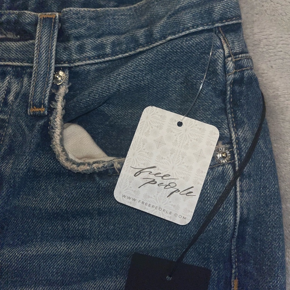 Free People Blue Bermuda Shorts